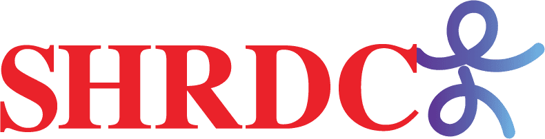 A red and black logo.