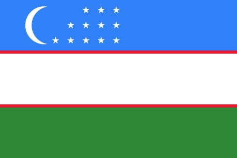 Uzbekistan country flag
