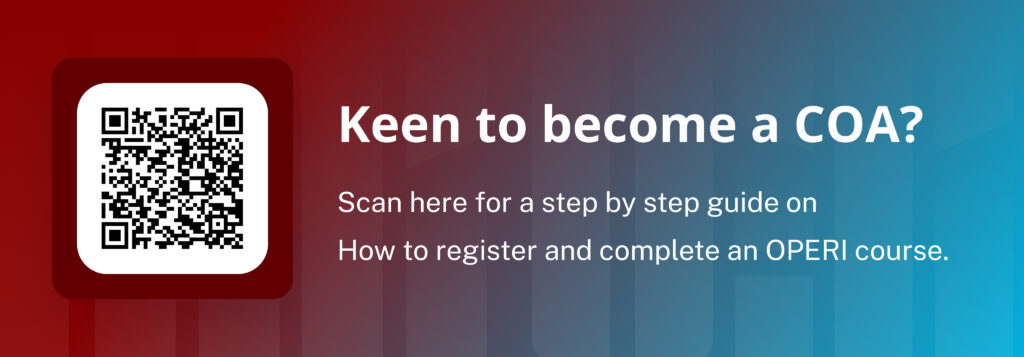 qr image direct to "become a COA"